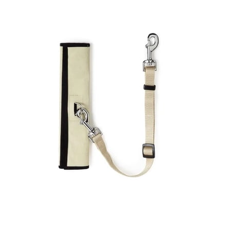 Turn Any Dog Restraint into a Car Harness Adjustable Animal Seat Belt Connector (Khaki)