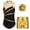 Gold, variant on YONGHS Kids Girls Gymnastics Dance Outfit Ice Skating Leotard Unitard with Shorts Hair Tie Set Gold 10