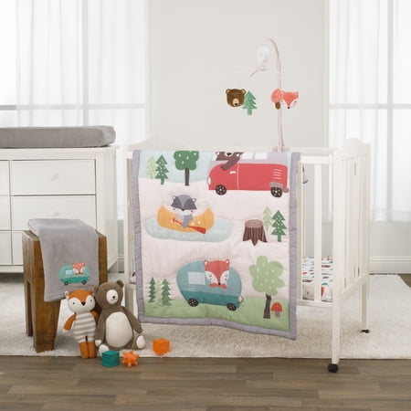 Little Love By Nojo Retro Happy Camper Green Aqua And Grey 3
