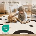 thumbnail image 4 of ODIKA 8'x10' Beige Brown Modern Abstract Geometric Washable Area Rug Contemporary Minimalist Scattered Circles Ovals Non-Shedding, Easy Care, for King Size Bedroom Under Bed, Master Suite, 4 of 7