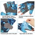thumbnail image 4 of Uxcell Fishing Gloves Breathable Fingerless Fishing Sun Protection Gloves for Men and Women, Blue (L Size), 4 of 6