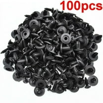 100Pcs 6mm Car Plastic Rivets Car Body Plastic Push Pin Rivet Fasteners Black Fastener Fender Bumper Push Pin Clip