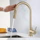 thumbnail image 3 of Grifos de cocina sofisticados con rociador de doble función, cartucho de cerámica de primera calidad para un rendimiento confiable, fácil instalación para entusiastas del bricolaje (oro cepillado), 3 of 5