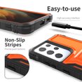thumbnail image 4 of ExoGuard For Samsung Galaxy S21 Ultra 5G Case，Full-Body Phone Case with Kickstand (Orange), 4 of 8