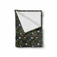 thumbnail image 2 of Spring Soft Flannel Fleece Blanket, Childish Doodle Art Pattern with Different Blossoms Leaves Dots and Small Triangles, Cozy Plush for Indoor and Outdoor Use, 50" x 70", Multicolor, by Ambesonne, 2 of 6