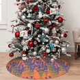 thumbnail image 5 of Yiaed Lavender Flowers Print Christmas Tree Skirt , Tree SkirtsTree Mat for Christmas Winter Holiday Indoor Decorations-30", 5 of 7