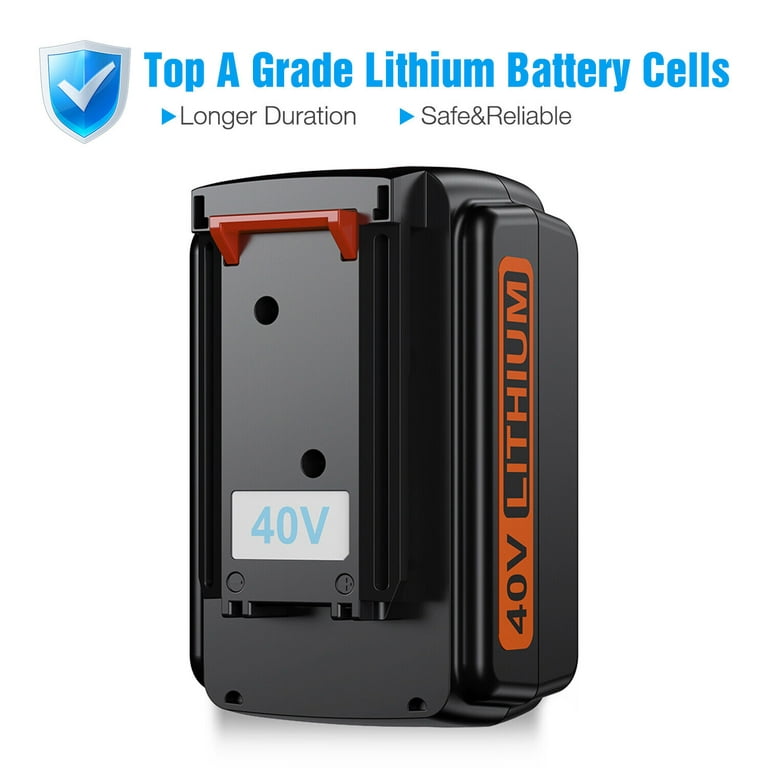 for Black+Decker 40 Volt 40V Lithium Battery or Charger Max LBX2040 LBXR36  LSW36