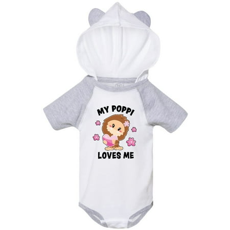 

Inktastic My Poppi Loves Me with Bigfoot Gift Baby Girl Bodysuit