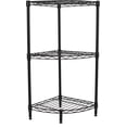 thumbnail image 5 of BuySphere Internet's Best 3-Tier Corner Wire Shelving - Black - Heavy Duty Shelf - Adjustable Rack Unit, 5 of 6