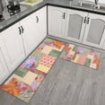 thumbnail image 2 of Pioneer Flower Floral Print Pattern Kitchen Rugs Sets Of 2,Anti Fatigue Kitchen Mat Rugs Non Slip Washable,Decorative Kitchen Floor Mats for Kitchen,Sink,Laundry,17"x30"+17"x47", 2 of 7