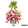 thumbnail image 4 of Clearance! Spring-Tulip Door Bucket Wreath Mother's Day Gift Wreath Decoration, 4 of 4