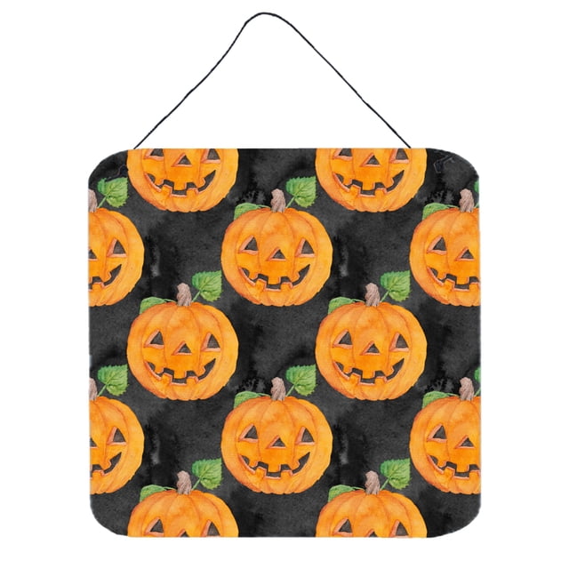 "Treasures Watercolor Halloween -O-Lantern Metal Print, 6"" H x 6"" W, Multicolor" Caroline's Treasures BB7524DS66