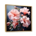 thumbnail image 2 of Designart "Hibiscus love expression VI" Floral Floater Framed Canvas Art Print, 2 of 7