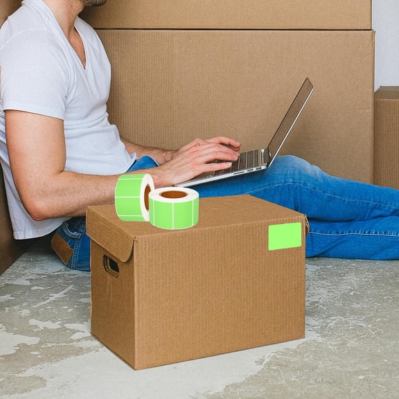 LOLIPPYY Thermal Sticker Paper Green for Price Address Labels Easy Use