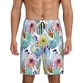 thumbnail image 2 of Picia Cactus1 Pajama Shorts for Men, Men's Pajama Bottoms, Sleepwear,Short Pajama Pants-Medium, 2 of 9