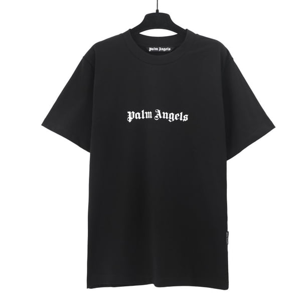 Comercio exterior pa angel marca de moda árbol de coco llama letra logo graffiti flujo pintura Camiseta de manga corta ropa de pareja2270# negro