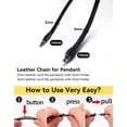 thumbnail image 6 of ChainsHouse Mens Women Thin Necklace Waterproof Braided Leather Cord Black Trendy Woven Wax Rope Basic Necklaces Jewelry Gift 2mm Width, 20", 6 of 8