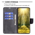 thumbnail image 4 of Wallet Case for iPhone 15 Pro Max,Retro Solid Color Premium Leather Credit Card Holder Wallet RFID Blocking Case with Wrist Strap Stand Magnetic Flip Folio Shockproof Cover, black, 4 of 8