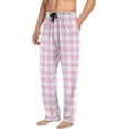 thumbnail image 5 of FREEAMG Red Checkered Gingham Tartan Men's Pajama Pants Sleepwear Lounge Pajama Bottoms, 5 of 7