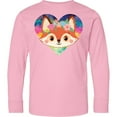 thumbnail image 3 of Inktastic Fox Lover Heart Cute for Girls Long Sleeve Youth T-Shirt, 3 of 5