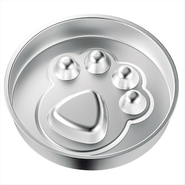 Comedero de Acero Inoxidable para Perros - Comedero de Metal Antideslizante para Razas Grandes y Medianas, Comedero con Forma de Rompecabezas para Cachorros con Garra
