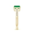 thumbnail image 4 of ANGARA Natural Octagonal 1 ct Emerald Cocktail Ring with Diamonds in 14K Yellow Gold for Women (Size-7x5mm) | May Birthstone, Birthday, Anniversary, Jewelry Gift for Women | Natural Emerald Ring, 4 of 10
