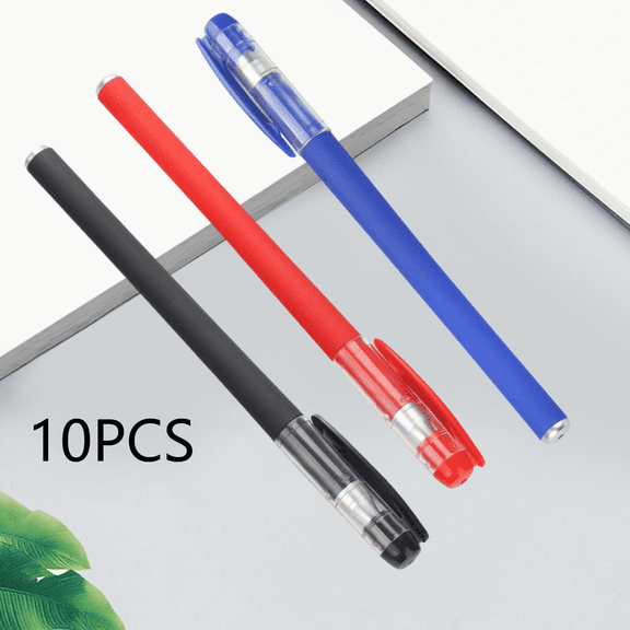 FEOLGEHLY 10PCS Gel Pen, Smooth Writing, Quick Drying Pen, Tube-style Frosted Gel Pen, Comfortable Grip, for Office Supplies, Home, Daily Note-Taking, Signing Documents & Drawing (Red)
