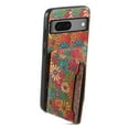 thumbnail image 2 of for Google Pixel 7a Luxury Premium PU Leather + TPU Case with 3 Card Slots, Kickstand Back Case Floral Pattern Skin-Friendly Shock-resistance Cover for Google Pixel 7a, Spring, 2 of 6
