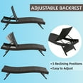 thumbnail image 5 of EDYO Living 2-Piece Outdoor Chaise Lounge Set - Brown PE Wicker and Weatherproof, 5 of 8