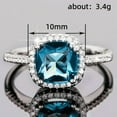 thumbnail image 2 of EOEMY Pretty 925 Silver Filled Ring Heart Cubic Zirconia Wedding Jewelry Size 6-10-6, 2 of 5