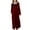 Burgundy, variant on Women's Long Sleeve Nightgown Oversized Pajamas Soft Pjs Long Vintage Velour Lace House Loose Fall Black Large