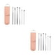 thumbnail image 4 of Seitruly 6 piezas de palillos para los oídos, Kit de removedor de cera para los oídos de acero inoxidable, limpieza de curetas, recogedores Rosado 2Conjunto, 4 of 6