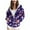 Purple, variant on Towmus Women Long Sleeve Halloween Graphic Crewneck Tops Casual Zip Up Hooded Sweatshirts
