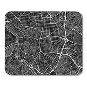 KDAGR Black and White City Map of Madrid Well Organized Separated Mousepad Mouse Pad Mouse Mat 9x10 inch
