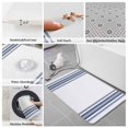 thumbnail image 6 of Abstract Geometric Blue Stripe, Bath Mat 3 Piece Bathroom Rug Set, White Backdrop Non Slip Bath Rug Contour Mat and Toilet Lid Cover, Absorbent Shower Mats Soft Bath Rugs and Mats Sets, 6 of 8