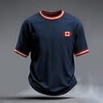 thumbnail image 2 of Holiday Shirt for Men Print Short Sleeve Comfort Tnak Top for Men,Navy,XL, 2 of 3
