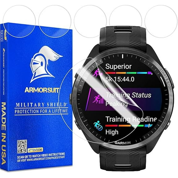 ArmorSuit 6 Pack for Garmin Forerunner 965 (47mm) Screen Protector MilitaryShield HD Clear Film - Made in USA