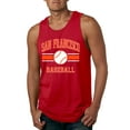 thumbnail image 1 of Wild Bobby City of San Francisco Baseball Fantasy Fan Sports Men's Tank Top, Red, Large, 1 of 6