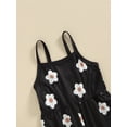 thumbnail image 6 of Bslissey Toddler Little Girls Summer Suspender Jumpsuit Flower Print Spaghetti Straps One Piece Romper 12M 18M 24M 3T 4T 5T Kids Cute Overalls for Casual Daily, 6 of 9