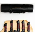 thumbnail image 5 of Ensemble de Couteaux en Acier au Carbone Noir Faits à la Main, Couteaux de Chef et de Boucher Martelés Ultra Tranchants avec Poignées en Pakkawood Rouges et Noires, 5 Pcs. Hawkeen Knife, 5 of 5