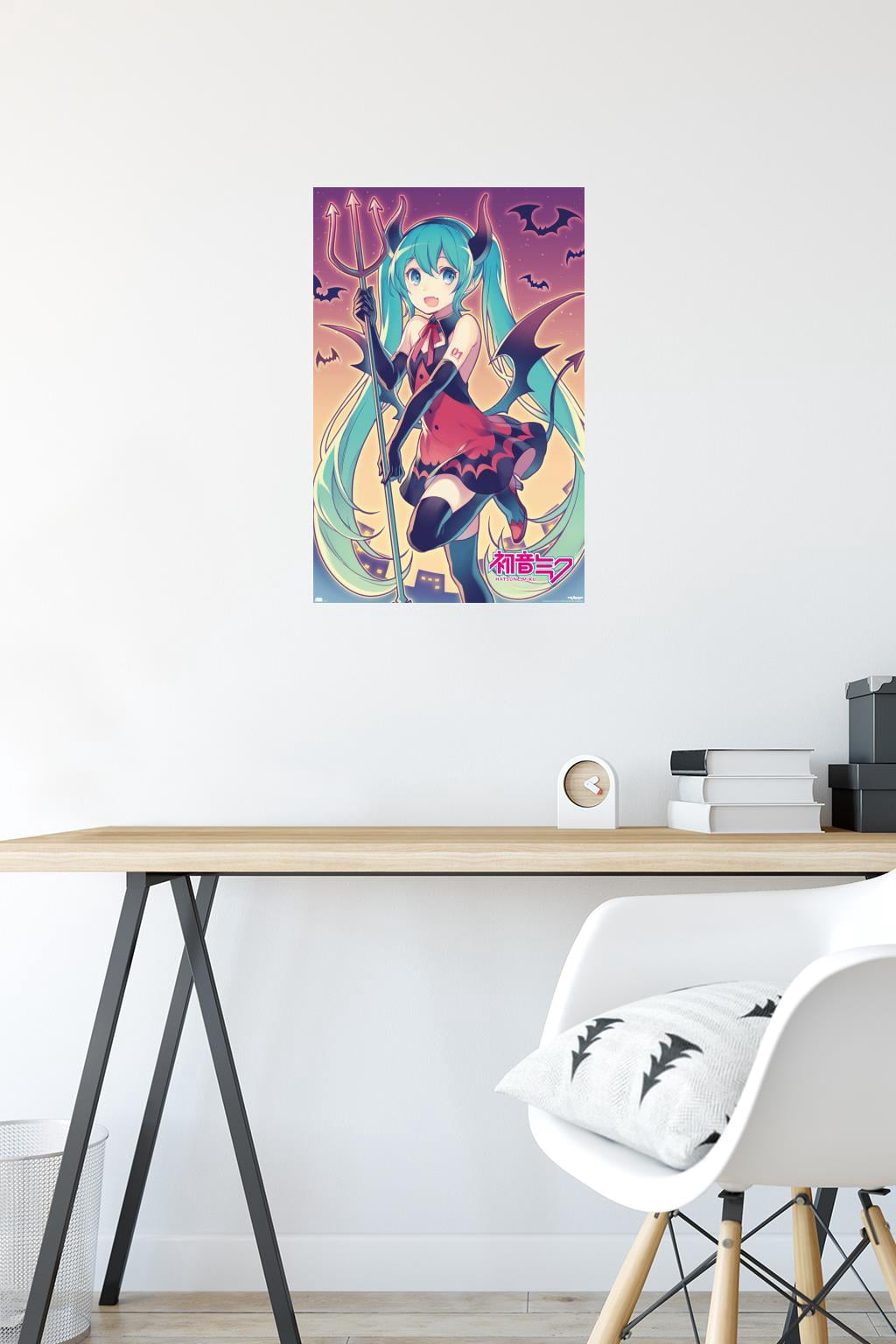 Hatsune Miku - Bats Wall Poster, 14.725" x 22.375"