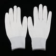 thumbnail image 2 of 2x Guantes de Trabajo de Inspección Revestidos de Nylon Revestidos de La Joyería de Elástica Blanca Zulema Guantes de inspección blancos, 2 of 8