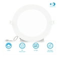thumbnail image 2 of INFIBRITE 6 Inch 5CCT Selectable 12W 1050LM LED Ceiling Light Kit, Dimmable, Wet Rated (24 Pack), 2 of 12