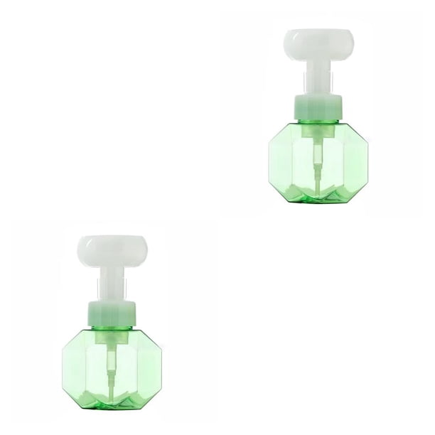 Guardurnaity Botella recargable Flor Bomba Cabeza Botella de jabón Espuma Lociones Jabón Champú Cosmético Botella vacía 300ML Numero 3 2piezas Guardurnaity CBP159528