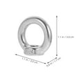 thumbnail image 2 of YOSADIER Heavy Duty Stainless Steel Threaded Eye Nuts for Secure Lifting, Rigging, and Industrial Use, 2 of 8