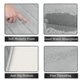 thumbnail image 5 of Memory Foam Rug Pad, Extra-Long Bathroom Memory Foam Water-Absorbing Non-Odorous Mat, Pruboru Water Absorbent And Machine Washable Bath Rug Runner for Bathroom Shower (1Pc, Gray, 15.7In × 47.2In), 5 of 7