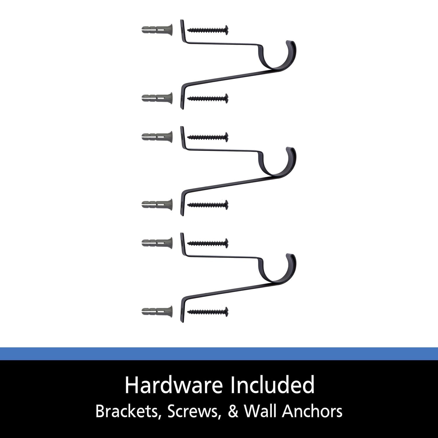 Mainstays 30-84” Adjustable Decorative Curtain Rod, 1” Diameter