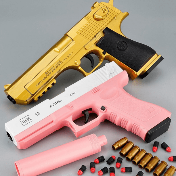 Pistolet jouet avec balles molles, pistolet blaster jouet
