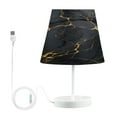 thumbnail image 2 of Luxury Black Gold Marble Desk Lamp LED Table Nightstand Lamps with 3 Color Temperatures for Home Bedroom Living Room Decor 6x11, 2 of 8
