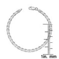 thumbnail image 2 of 925 Sterling Silver Italian 3mm Mariner Chain Bracelet (choice Of 7 Inch Or 8 Inch) White 7 Inch Link Bracelet for Women, 2 of 2
